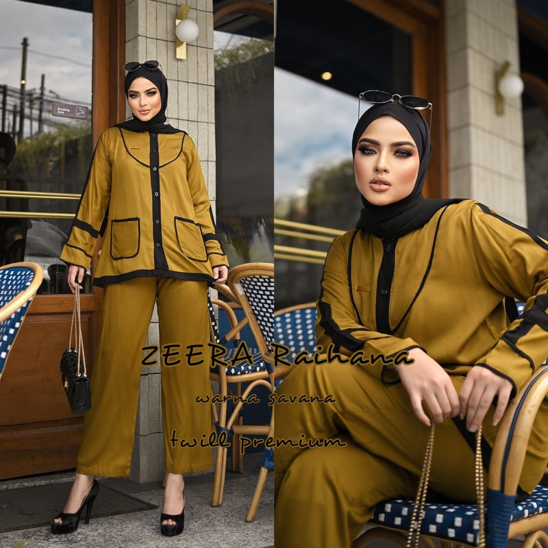 Daster Arab Zeera RAIHANA One Set Out Fit Rayon Twill Premium