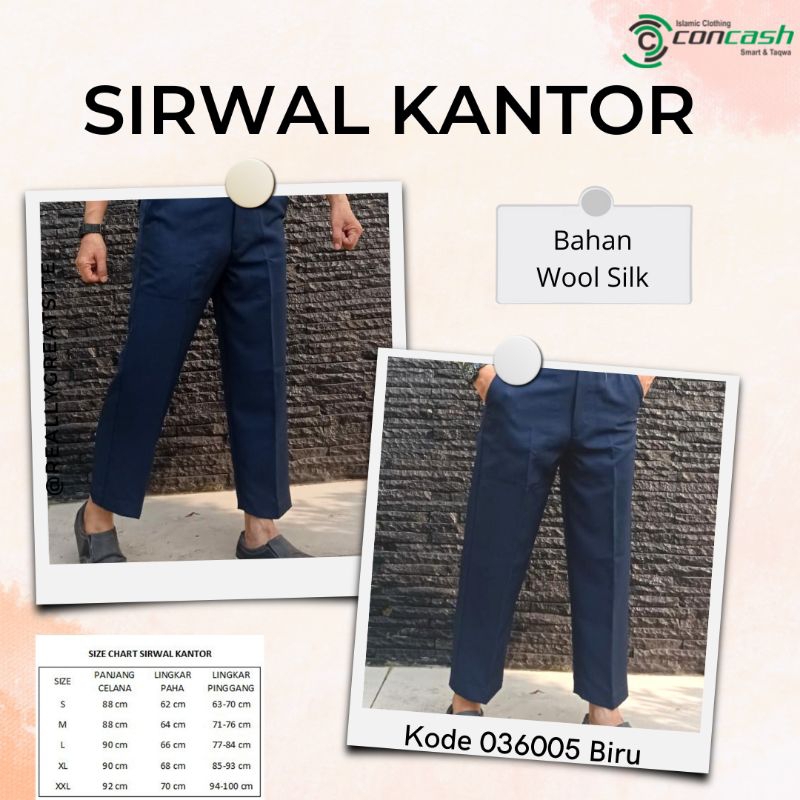 Sirwal - sirwal kantor - celana kerja sirwal kantor - celana sirwal - Biru Navy