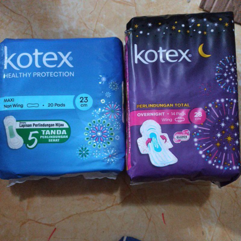 kotex overnight 28 cm isi 14 pads