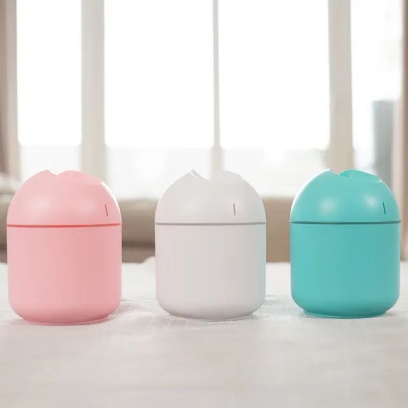 Mini Air Humidifier Diffuser Aromatherapy Portable LED RGB 250ml Pengharum Ruangan Pelembab Udara Purifier Oil Burner Essential Oil Penjernih Udara Aroma Terapi Minyak Esensial