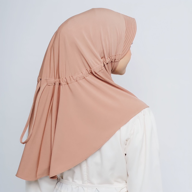 Dhinda Hijab - Bergo Daily Serut Size M (Jersey Ity Terbaik) Hijab Serut ternyaman