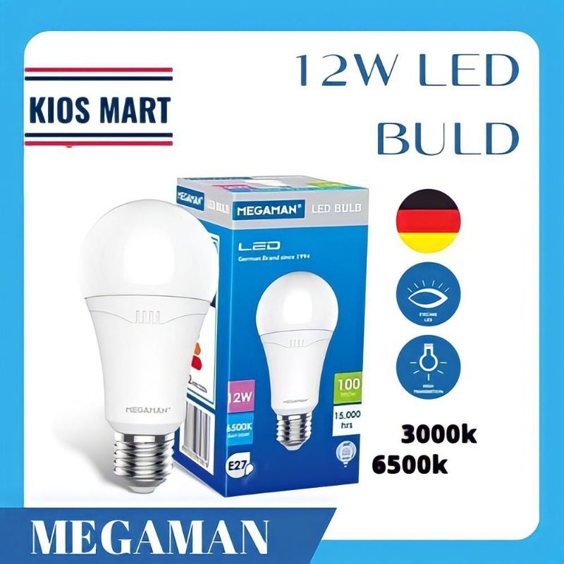 Megaman Lampu Bohlam LED YTA60Z2 12W 3000K / 6500K