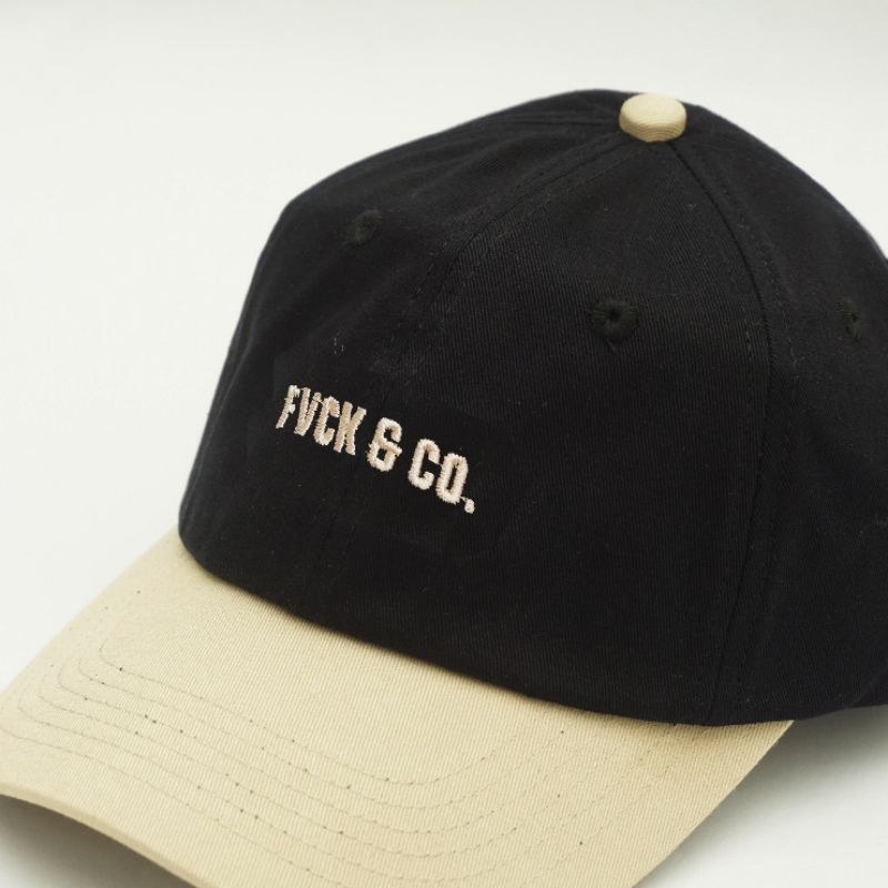 Omidoki Topi Polo Caps Cream hitam Fvck