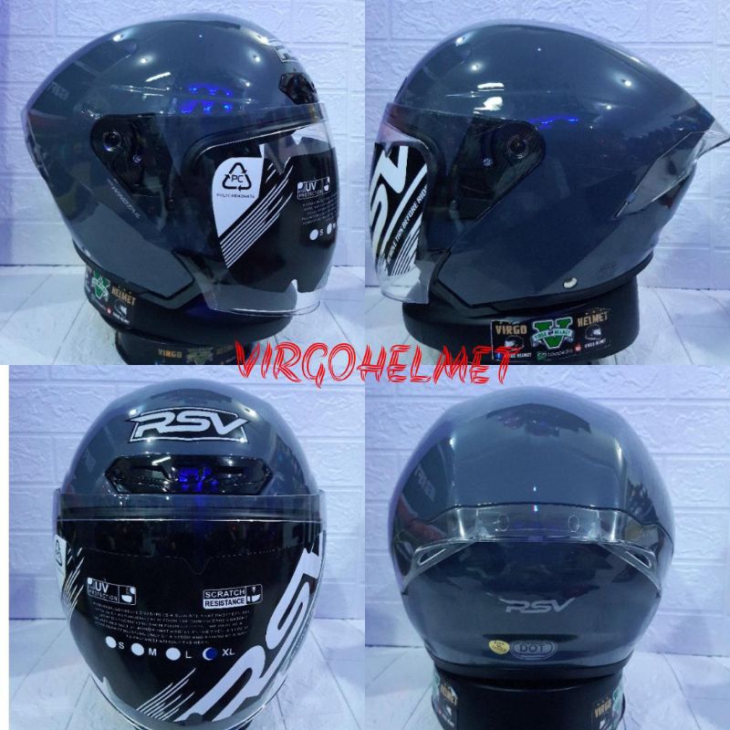 RSV HELM NEW WINDTAIL 2.0 SOLID PLATINUM GREY