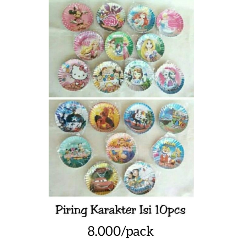 Piring Kue Ultah Ulang Tahun Karakter Kartun