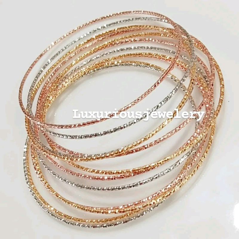 Gelang keroncong set isi 12 mixwarna