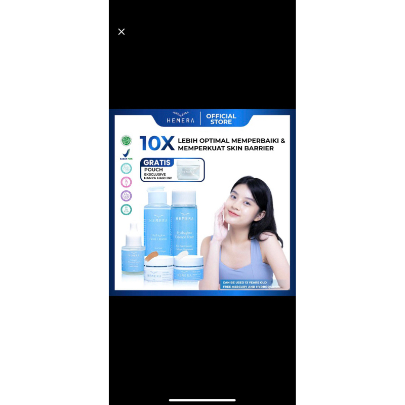 BPOM  Skincare HEMERA Hydraglow Skin Barrier Repair 5 In 1