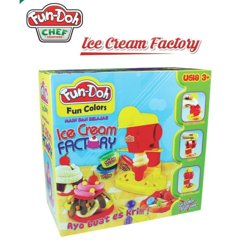 FUN DOH ICE CREAM FACTORY / MAINAN EDUKASI ANAK / MAINAN LILIN