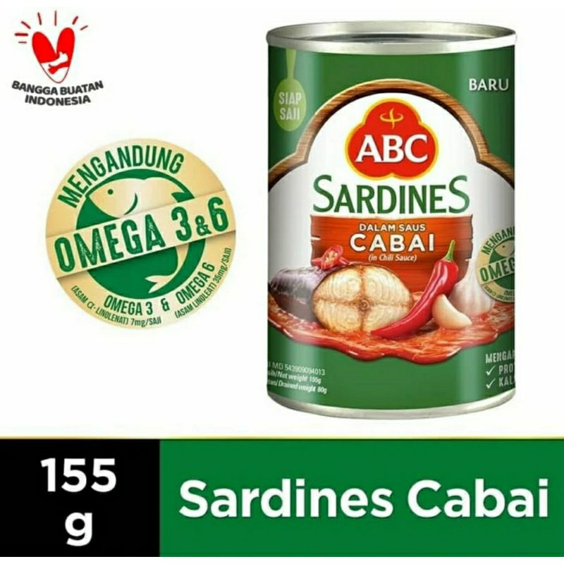 Sarden ABC 155gr Cabai Kaleng Kecil