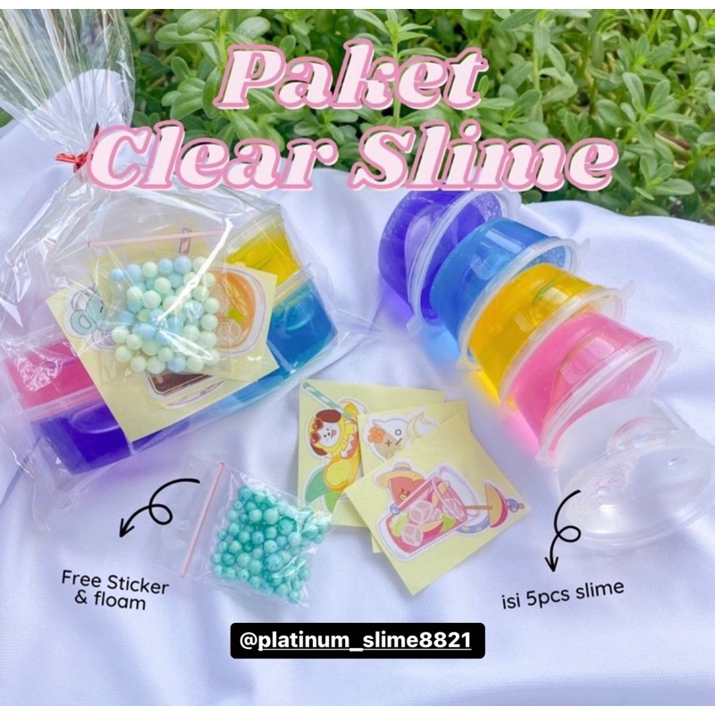 Slime Warna Warni Isi 5Pcs