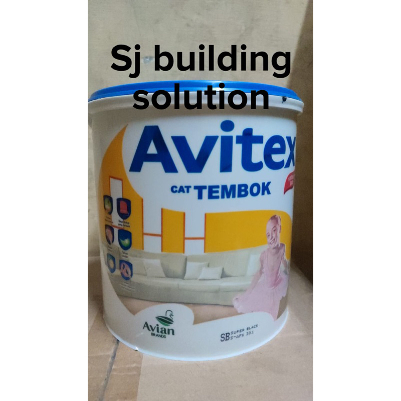 Cat Tembok Avitex 5kg 5 kg Cat dinding Putih Galon avitex Ready Putih