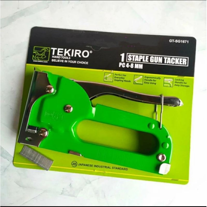 Tekiro tembakan Staples standar / staple gun tacker