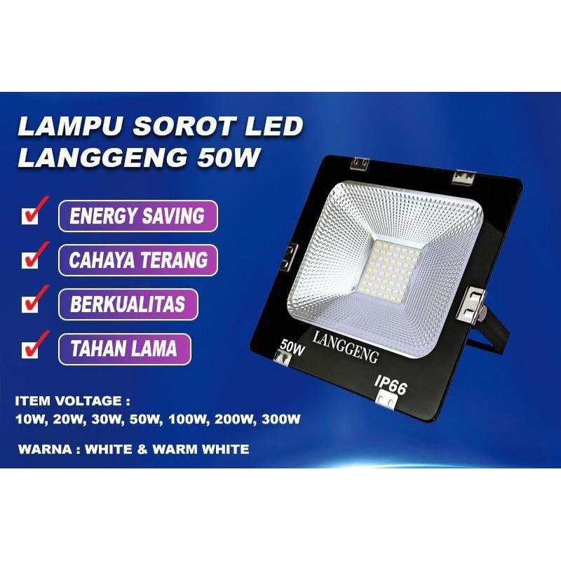 Lampu Sorot Tembak LANGGENG . Lampu , Tembak  , Sorot , Proyektor , Taman , Jalan , LED Langgeng , Putih