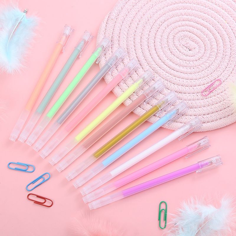 

Color Gel Pen Pulpen Gel 8 Warna Cerah Needle Tip 0.5mm