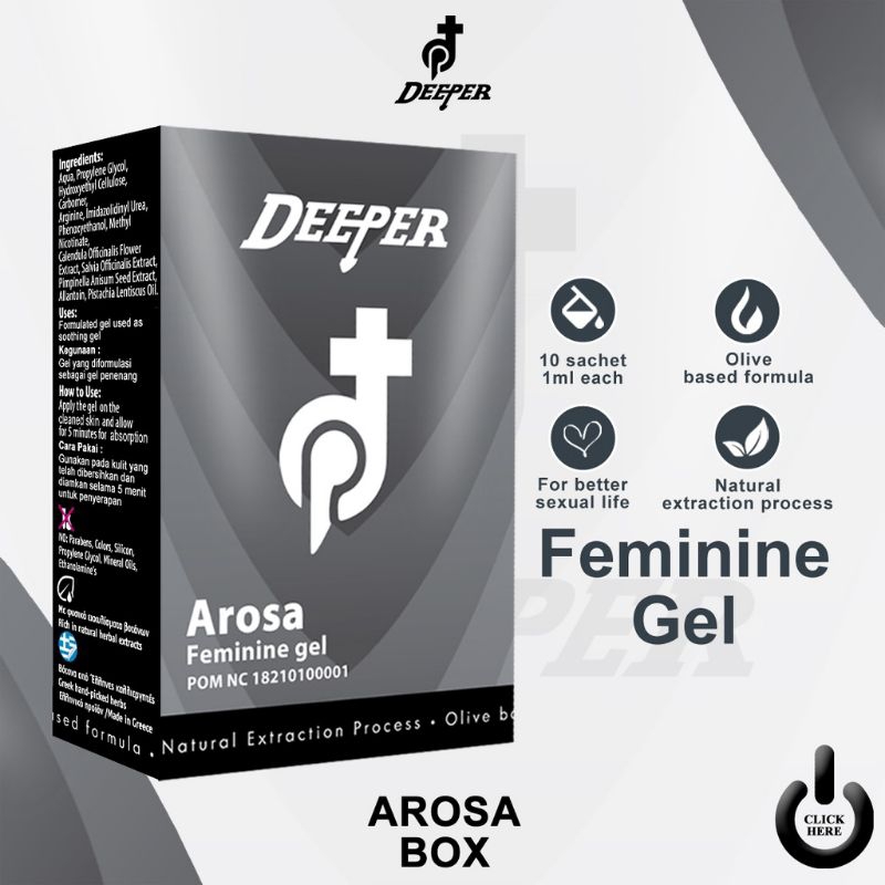 DEEPER AROSA GEL VITALITAS KHUSUS WANITA DEWASA BPOM