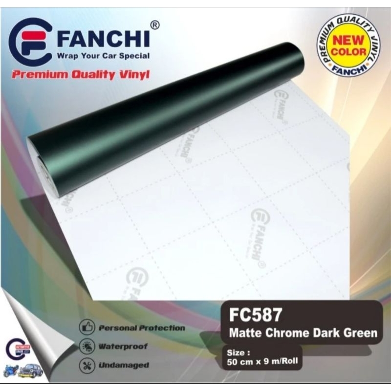 ROLL Sticker Fanchi FC587 Matte Chrome Dark Green 50cm × 9m ROLL