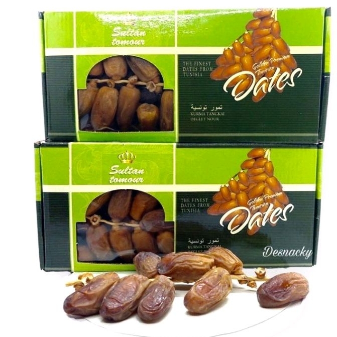 kurma tunisia tangkai //batang 500gr pakai dus