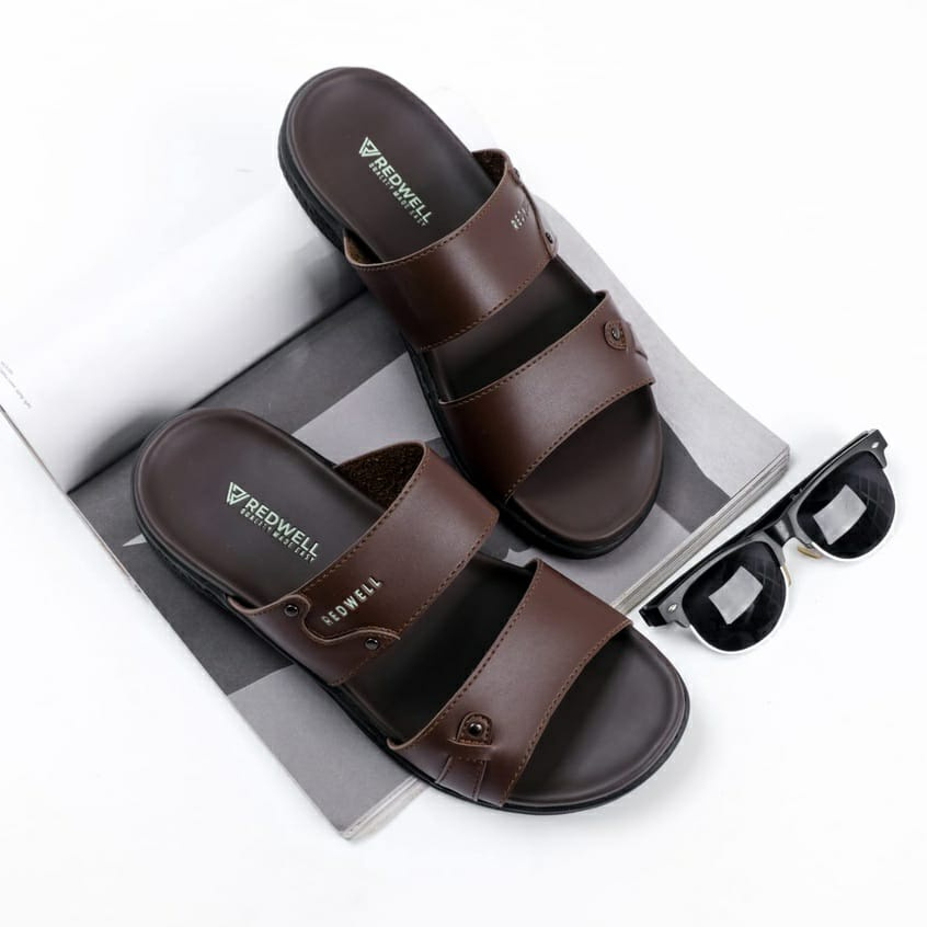 Sandal pria dewasa model slop nyaman dan milenial kulit Sandal pria dewasa original REDWELL 100% murah Sandal pria casual Sandal premium size 39 40 41 42 43 sandal pria dewasa original sandal pria kulit davis03 sendal pria kekinian sendal pria kekinian