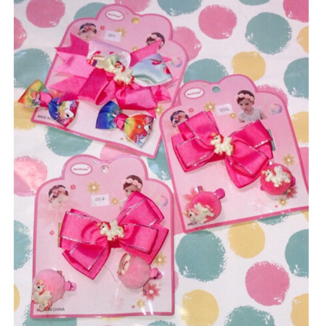 Ready ikat rambut anak dan jepit rambut unicorn, bando anak perempuan import unicorn