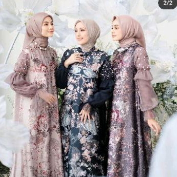 Iris dress vanilla hijab Oscar L (berpayet)