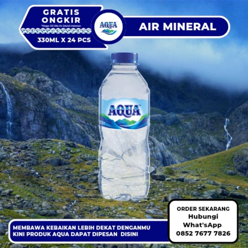 

Air Mineral AQUA 330ml x 1Pcs