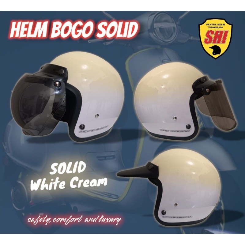 Helm Bogo Polos Solid Dewasa SNI