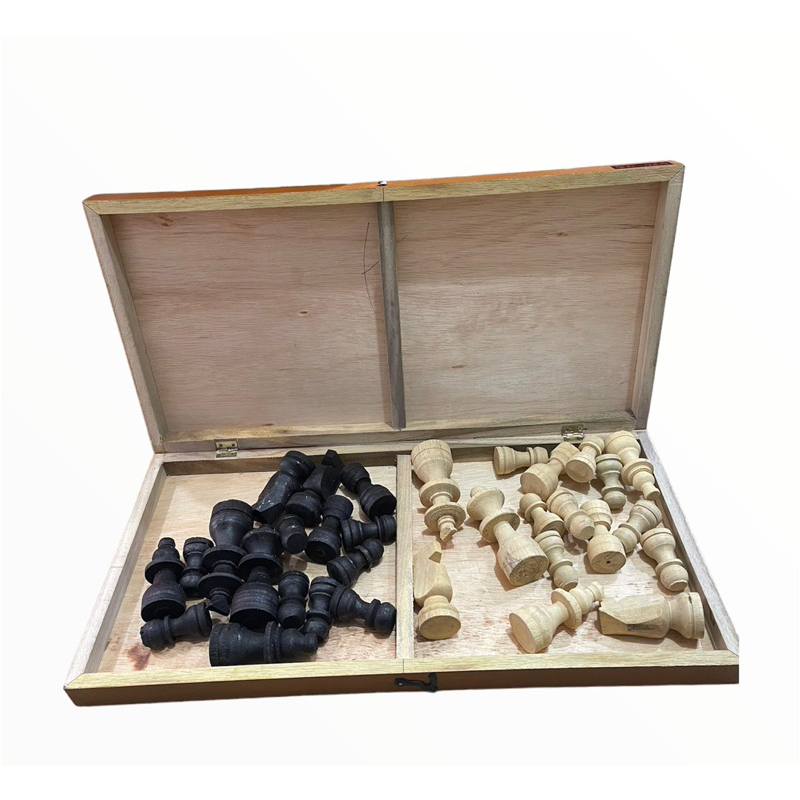 Papan Catur Kansa Bidak Kayu ukuran Besar Jumbo 50 CM