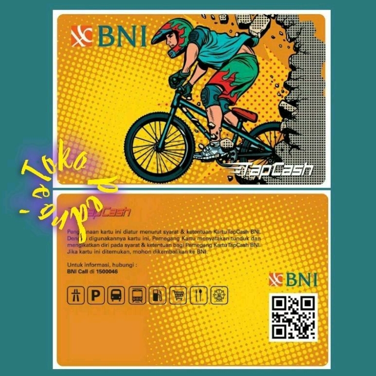 BNI Tapcash Design Sepeda /Like eMONEY eTOLL Flazz or Brizzi