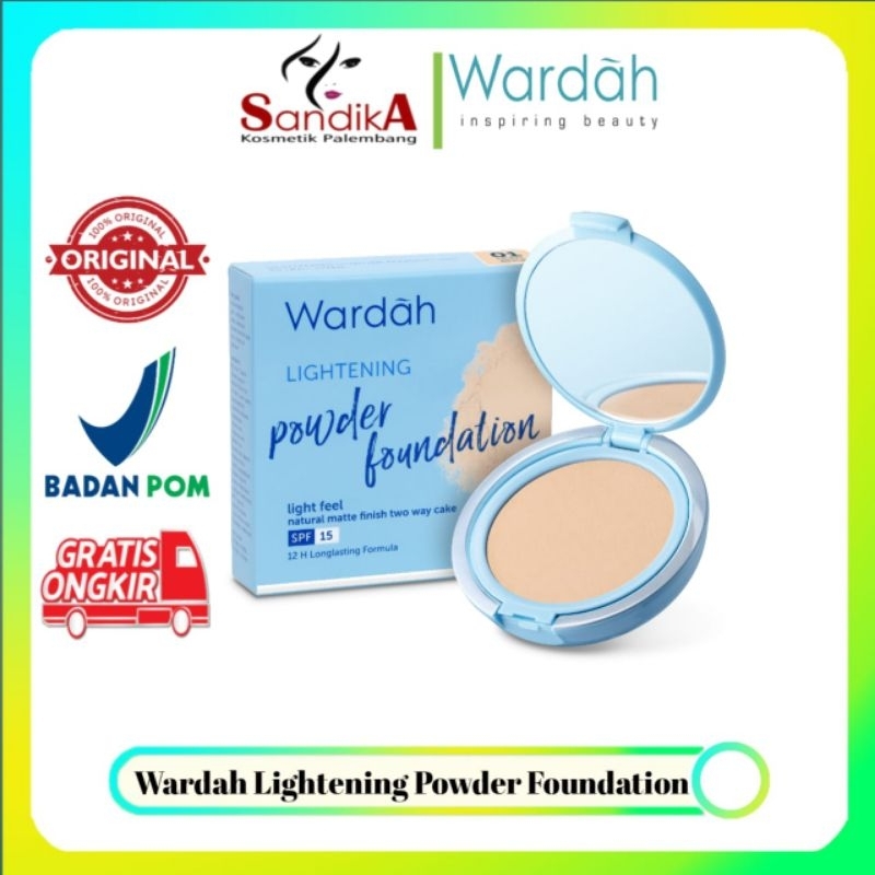 Wardah lightening Two Way Cake Light Feel/Bedak Wardah/Bedak Padat Wardah/Two Way Cake