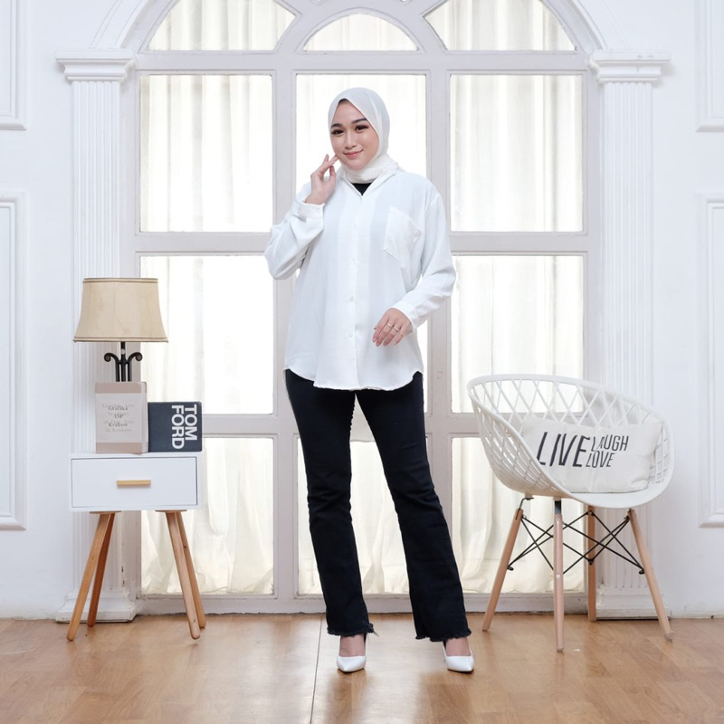 Baju blouse wanita kemeja cringkel