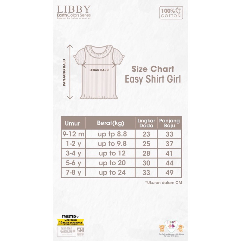 Easy Shirt GIRLS &amp; Legging CURLY Libby Kaos dan legging anak usia 6bulan - 8tahun