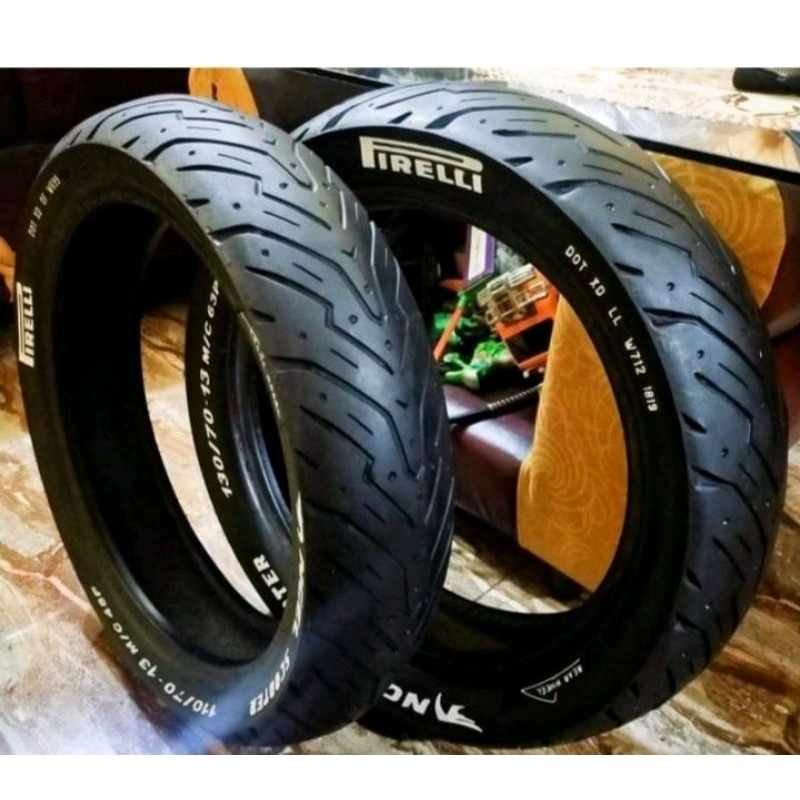 sepasang ban pirelli n.max depan belakang tubles