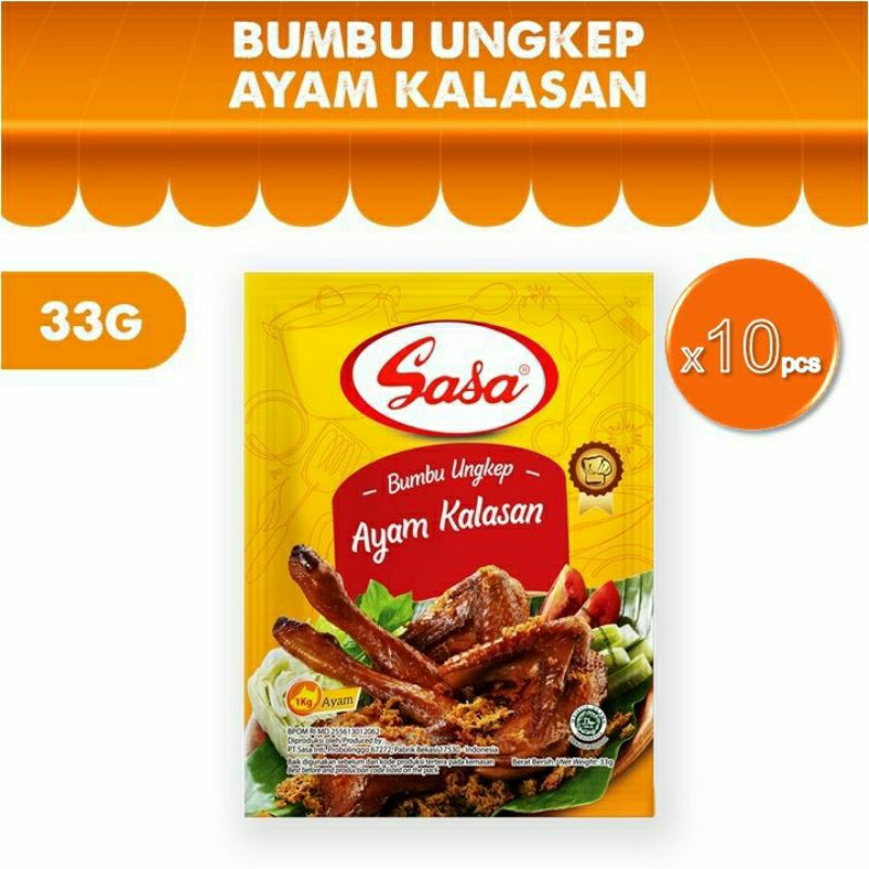 

Sasa Bumbu Ungkep Ayam Kalasan 33gr x 10pcs