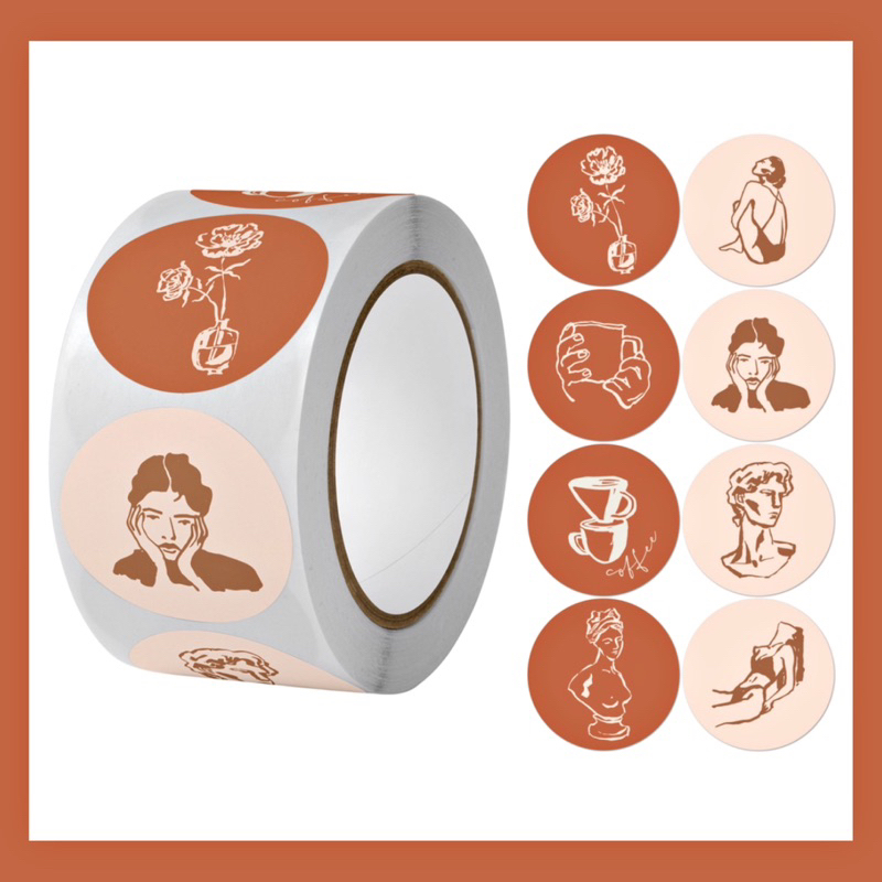 

[ BUKAN 1 ROLL!!!! ] Sticker Vintage Aesthetic New Motif / Stiker Lucu / Stiker Label / Stiker Cewek / Sticker Girly
