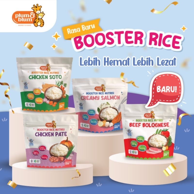 Plumandblum Plum &amp; Blum MPASI Baby BB Booster Rice 200 gram Single Double Protein/ Beras Nutrisi Plum and Blum