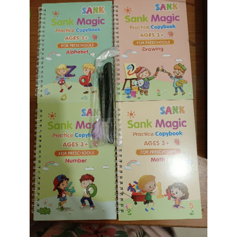 Buku magic sank practice book 1 set 4 buku dan pulpen