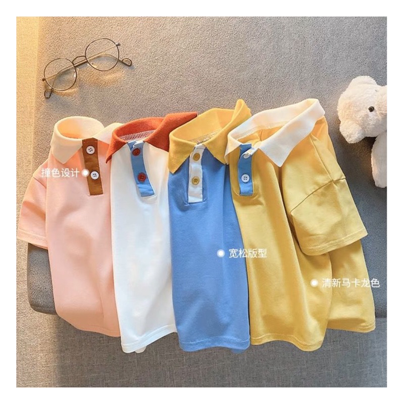 Kemeja Polo Anak Import Kemeja Anak Laki Lak Perempuan Unisex Import Kemeja Atasan Anak Laki Laki Import Fashion Korea