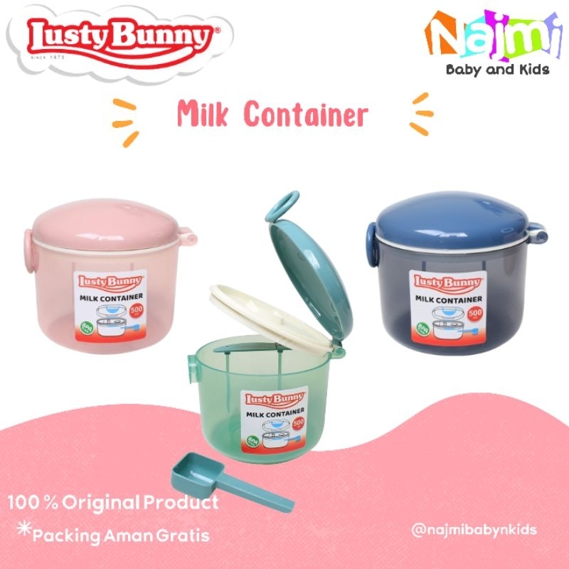 TB1713 LustyBunny Milk Container 500ml / Wadah Tempat Susu Lusty Bunny