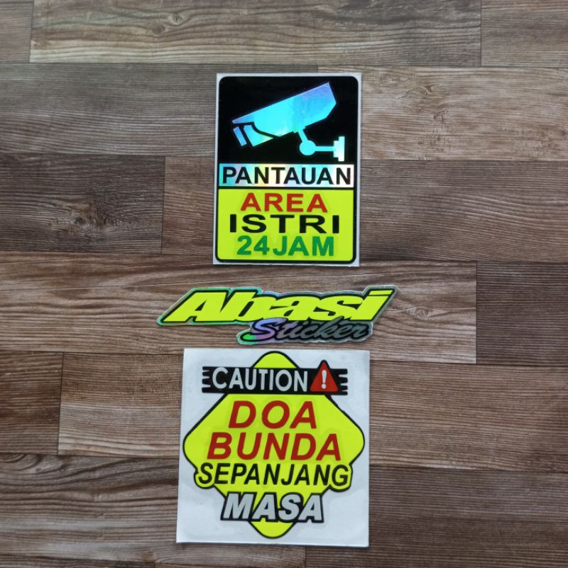 

STICER CAUTION DO'A BUNDA STICKER CUTTING