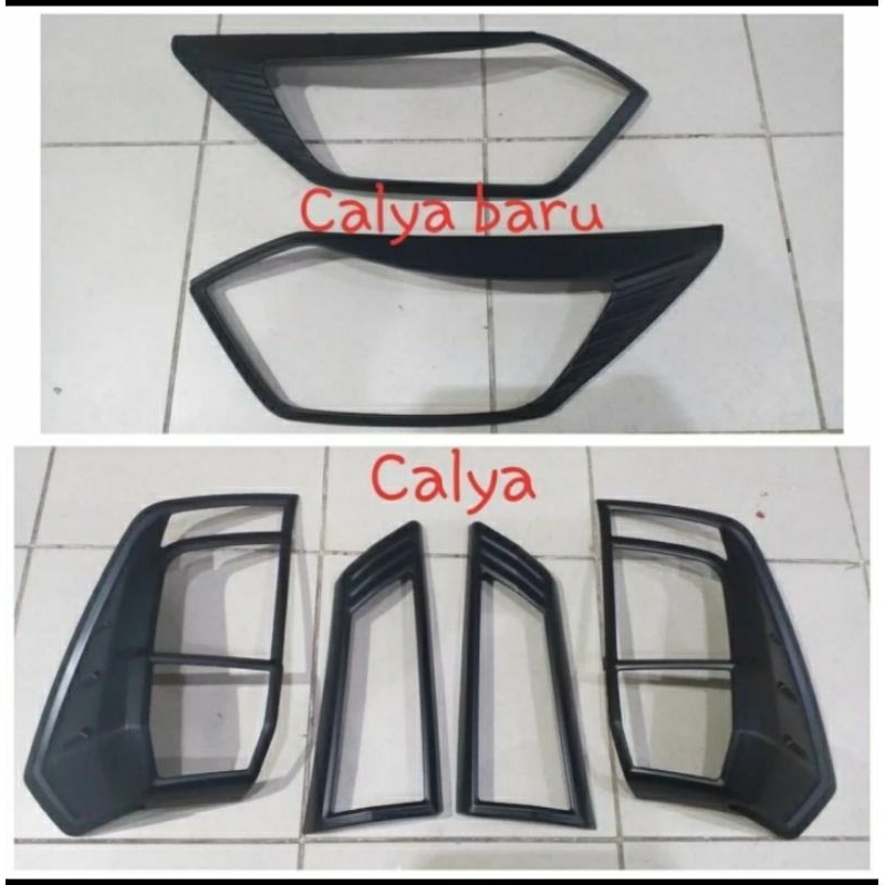 Paket garnis depan belakang mobil calya sigra 2019 2020 2022 2023 2024  hitam doff