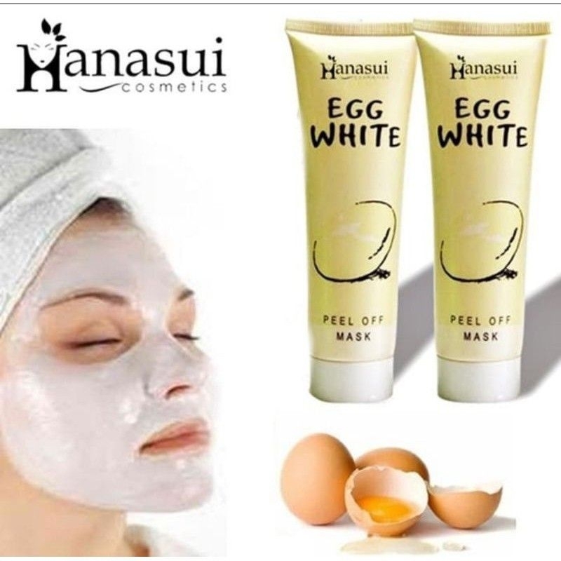 Hanasui Egg White Peel Off Mask 80gr Masker putih telur wajah