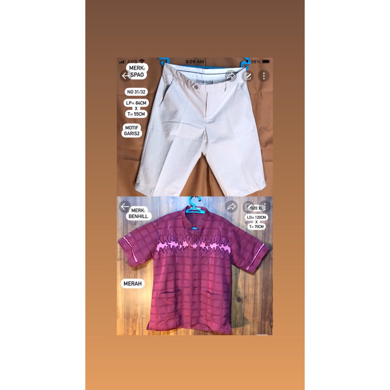 PRELOVED SPAO CELANa & benhill baju koko