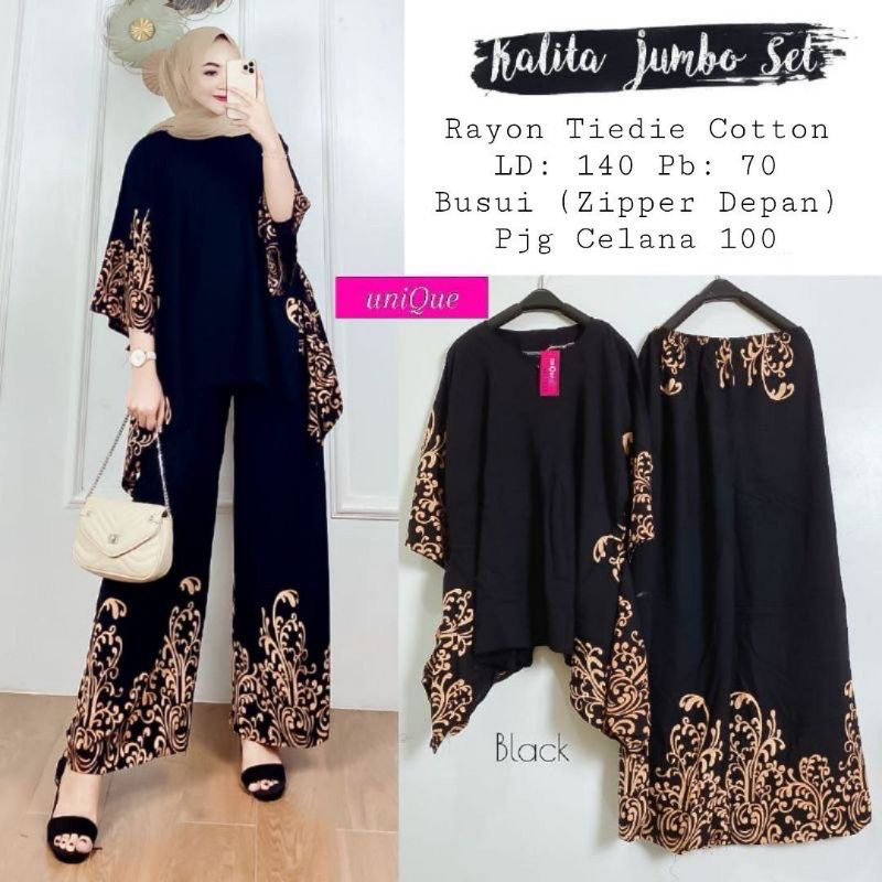 Setelan Wanita Waka Kalita Jumbo Set | One set wanita busui | Rayon Premium | SET JUMBO  | PREMIUM Q