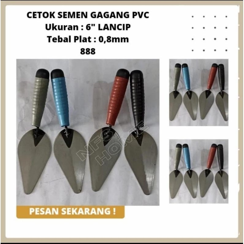 Sendok Semen Lancip 7" (Tebal 0,8mm) Galvanis