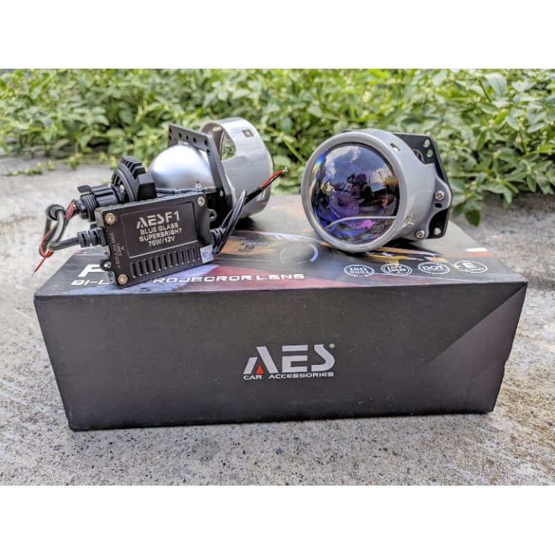 Projector biled AES F1 3INCH bluefirm dualchip lampu biled AES F1 70watt