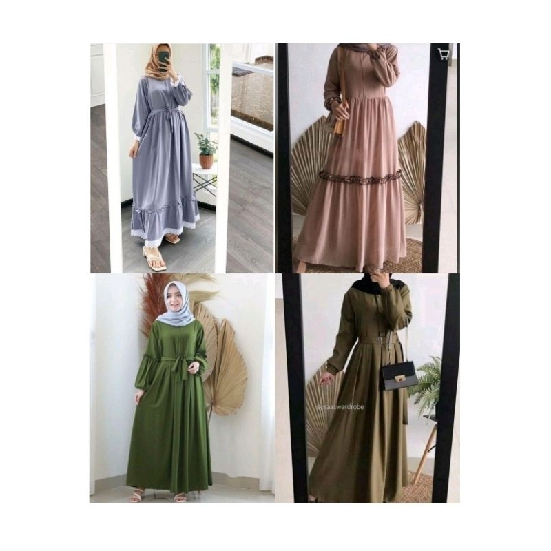 GAMIS VELA /* BAJU GAMIS WANITA / PROMO GAMIS LARISA REMPEL BUSUI BUMIL DRESS  MOSCREPE PREMIUM