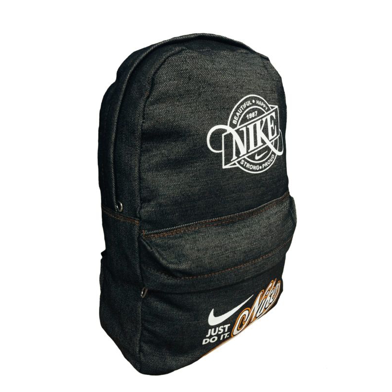 Ransel sekolah untuk pria dan wanita. tas sekolah bahan levis hitam