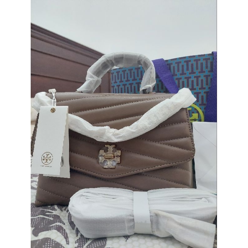 NEW TB KIRA CHEVRON TOP HANDLE 100% AUTHENTIC