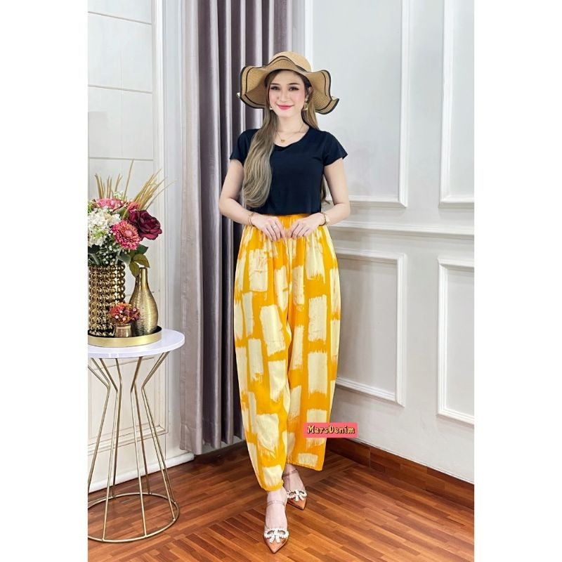 CELANA TIE DYE WANITA PANJANG BAHAN RAYON ADEM DAN NYAMAN