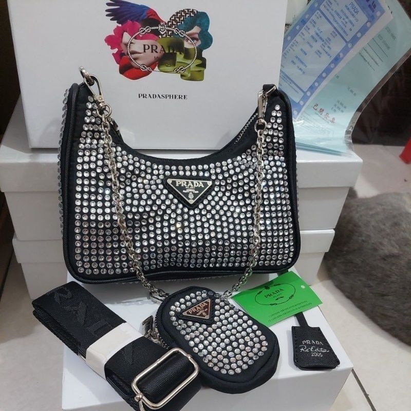 Prada Sling Bag / Clutch / Tas Pesta / Tas Selempang